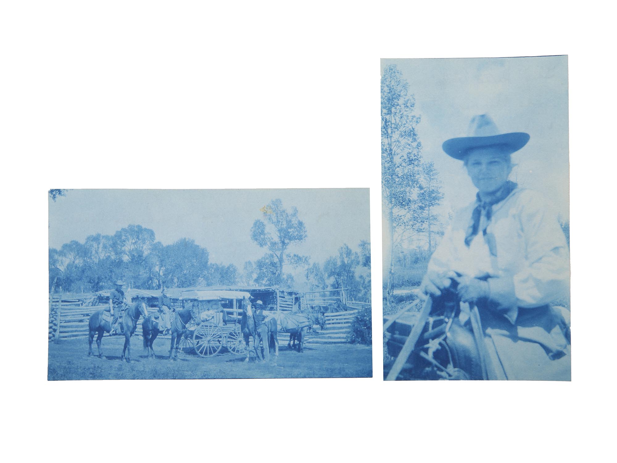 ANTIQUE 1906 AMERICAN CYANOTYPE PRINTS WYOMING PIC-2